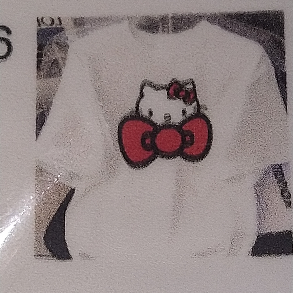 Hello Kitty White Tee with Large Red Bow